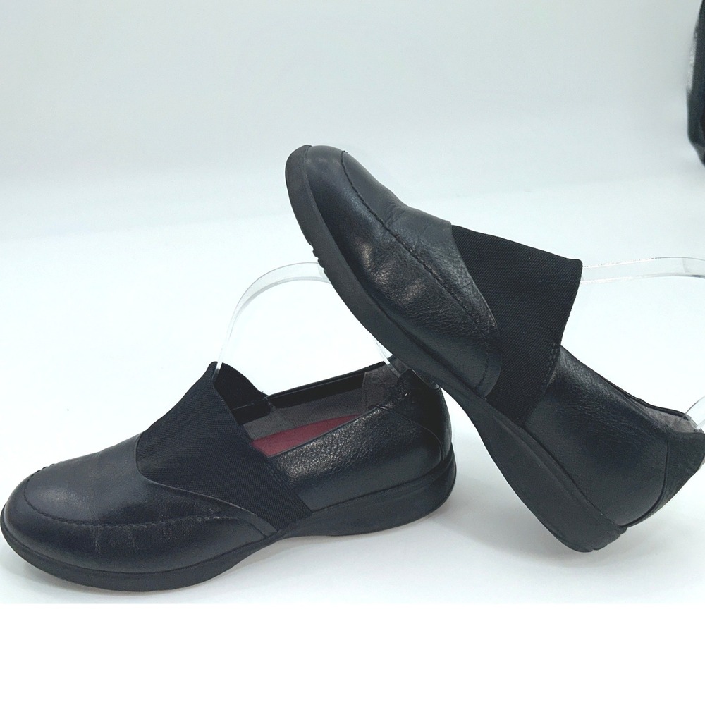 Aravon by New Balance Black Leather Comfort Shoes Size 7.5 Minimalist Teacher